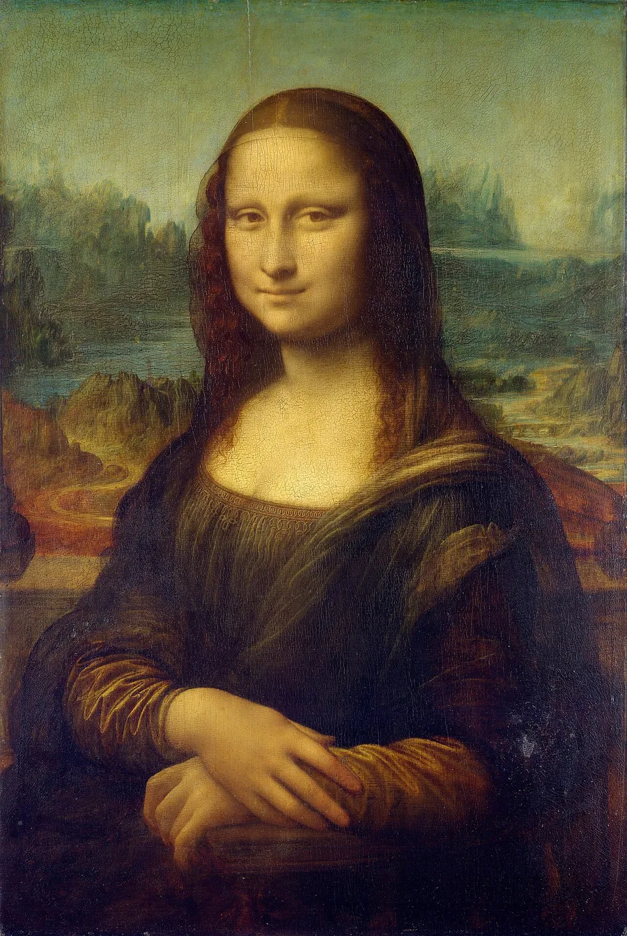 Leonardo da Vinci's Mona Lisa with her famous mysterious smile