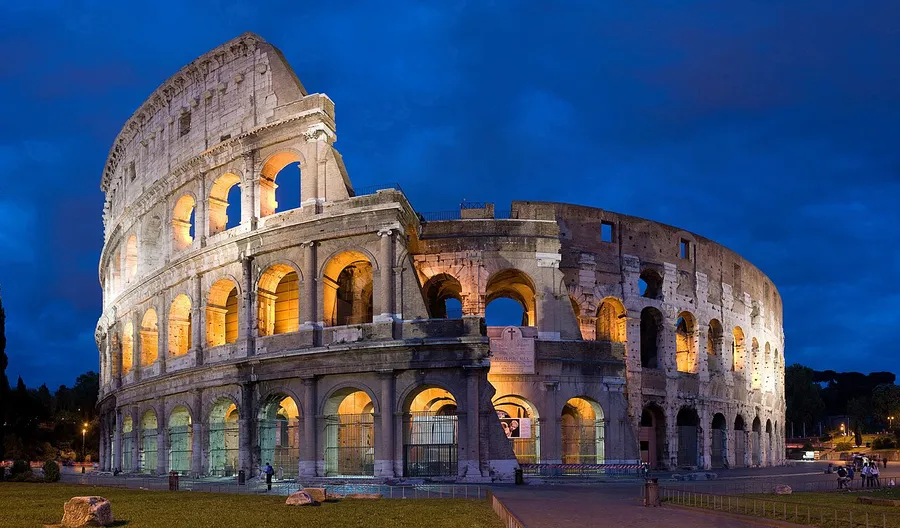 The ancient Colosseum landmark in Rome