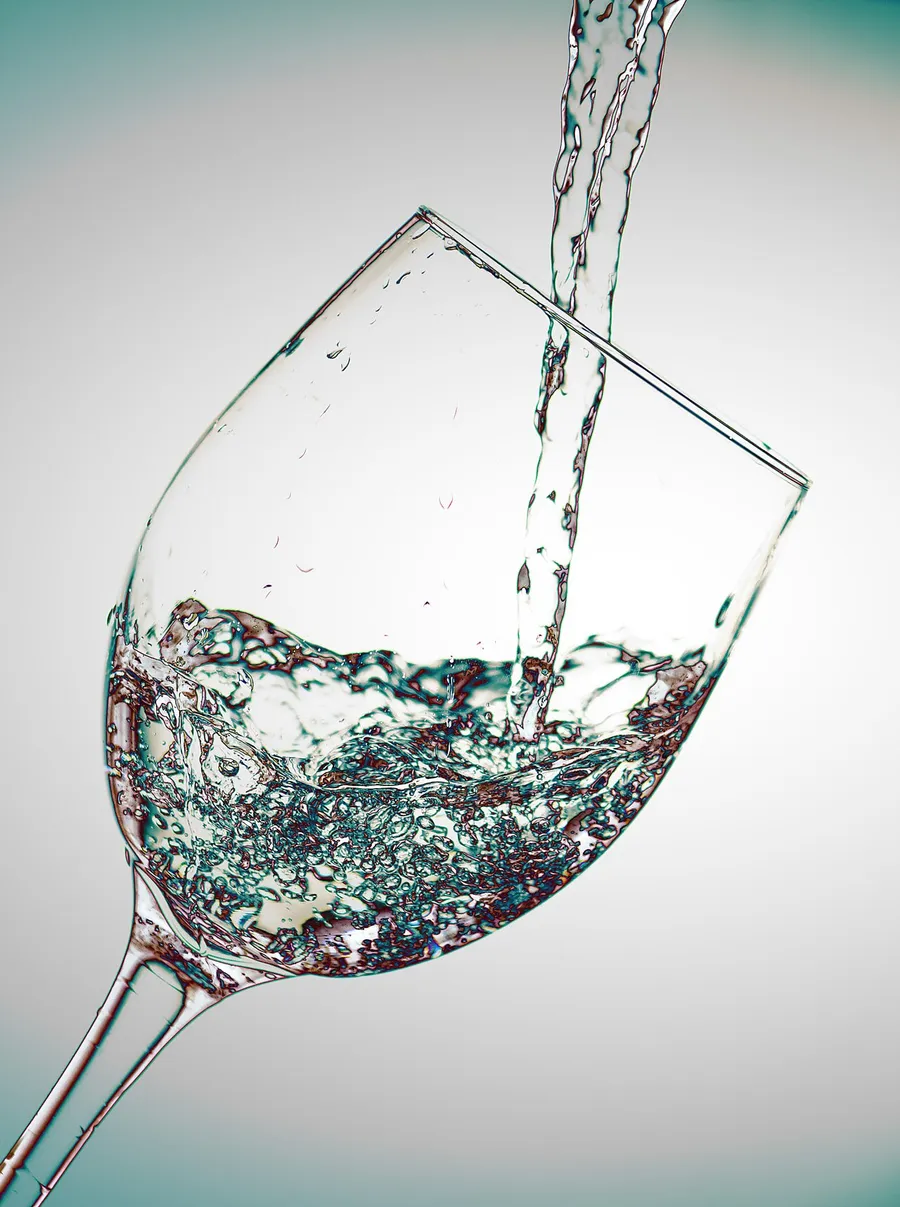 Clean fresh water being poured into a glass