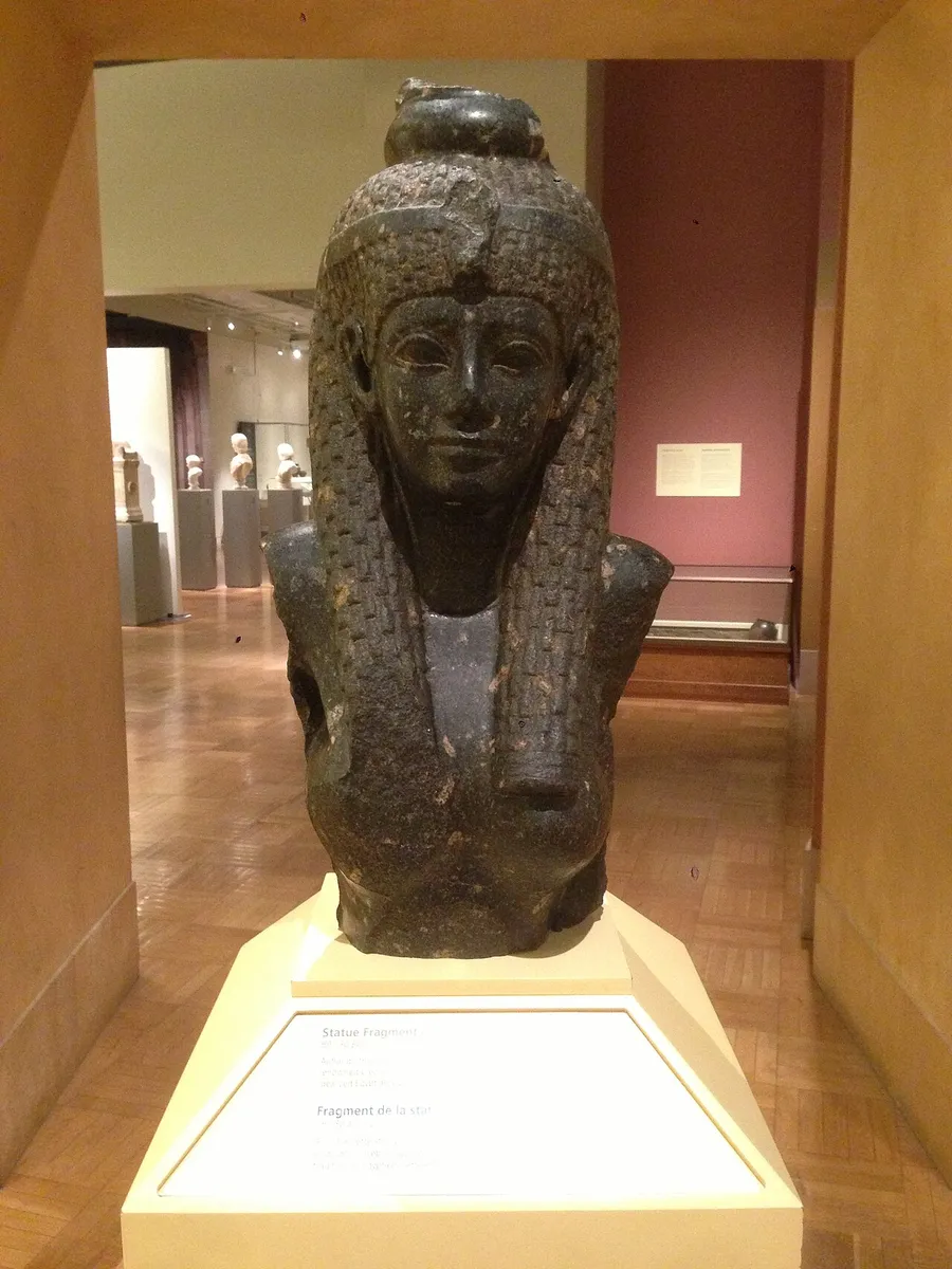 An ancient Egyptian carving depicting Queen Cleopatra
