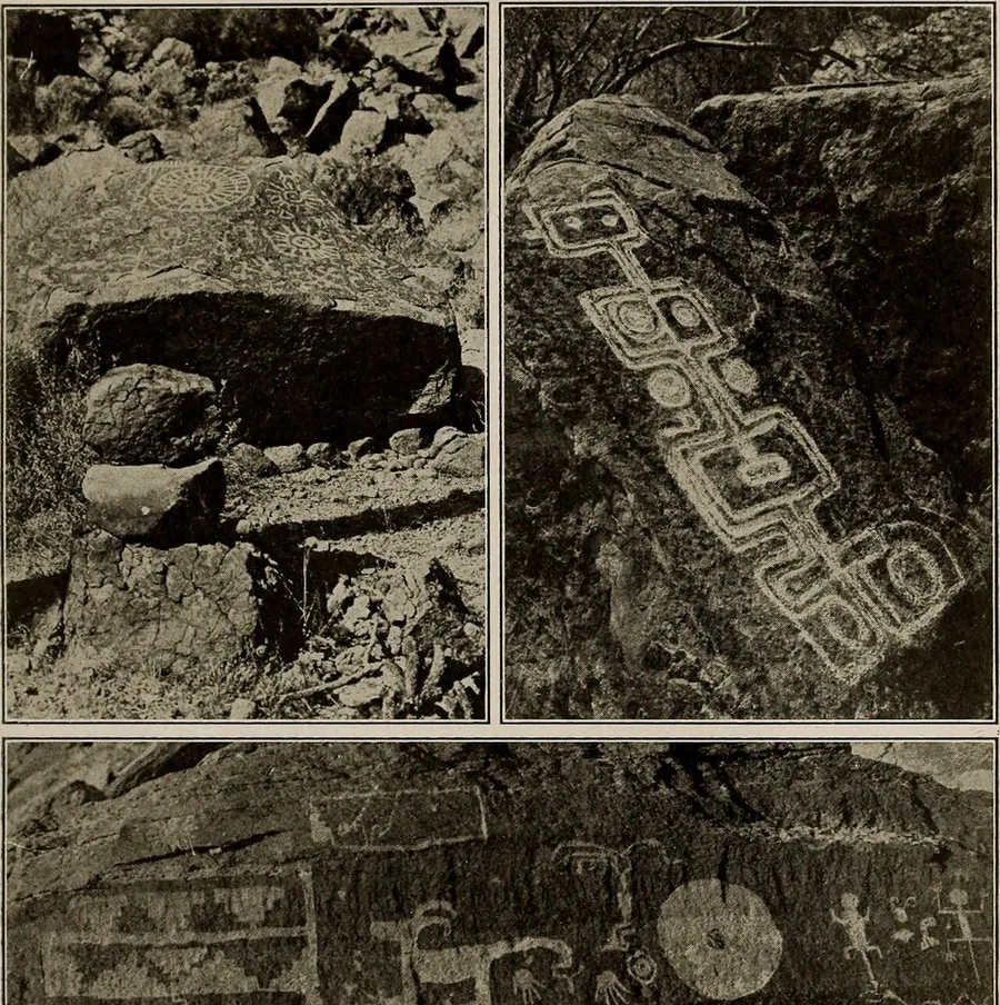 A rocky cave shelter of the kind early Stone Age people lived in