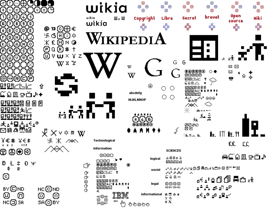 A pictogram using rows of symbols to stand for amounts of data