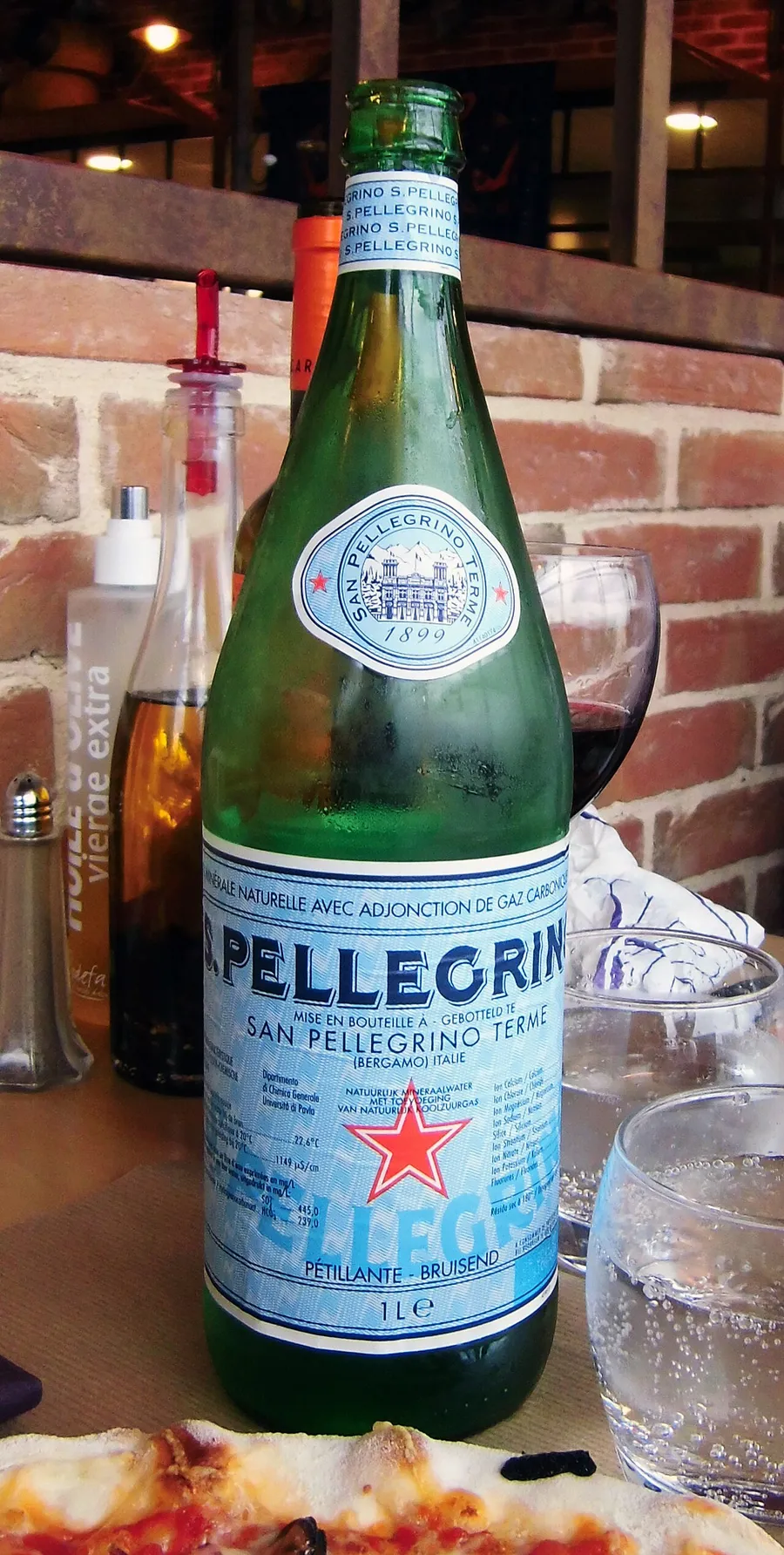 A one litre bottle of water for measuring capacity