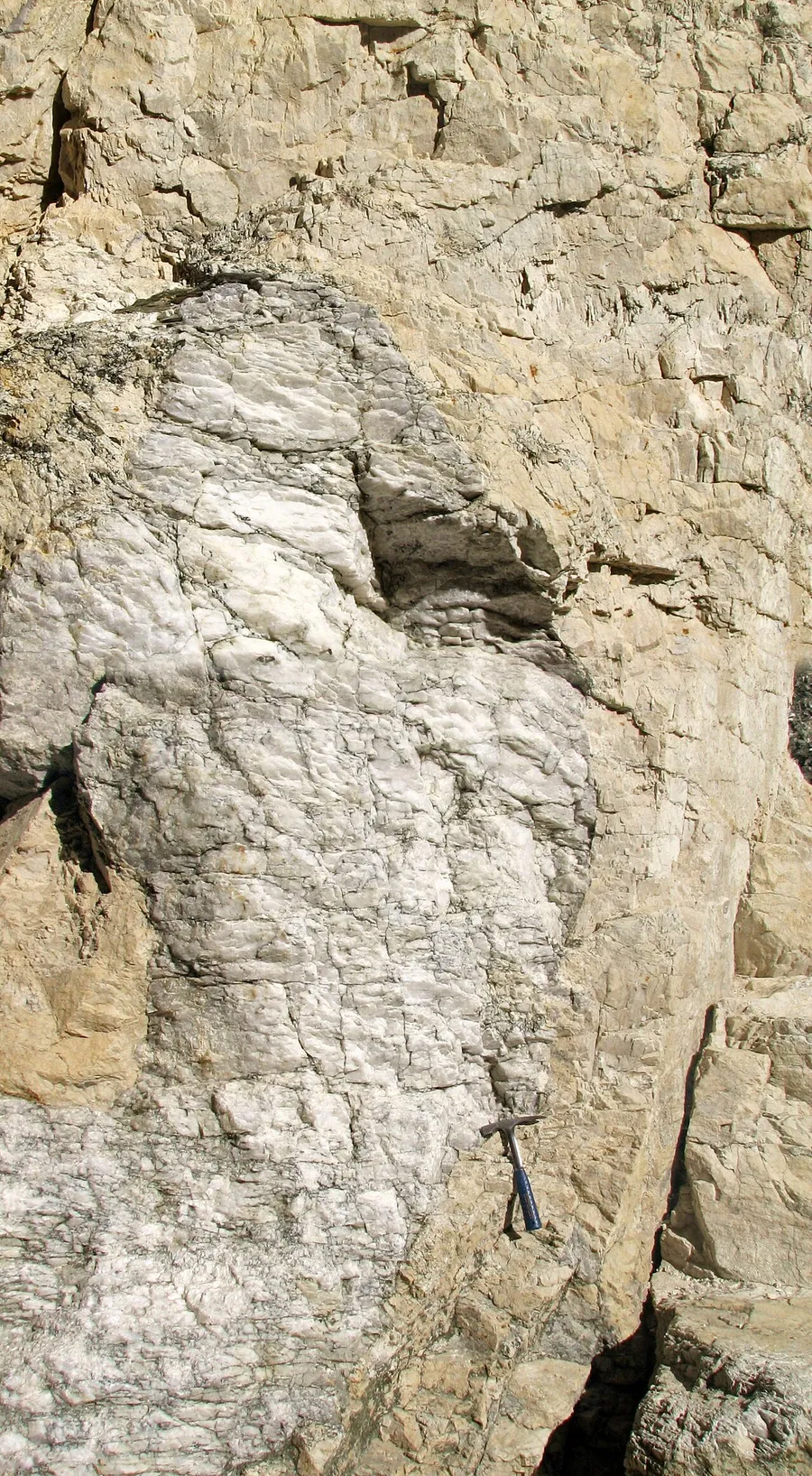 A piece of granite showing its large, visible crystals