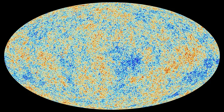 A colourful map of the faint afterglow of the Big Bang across the sky