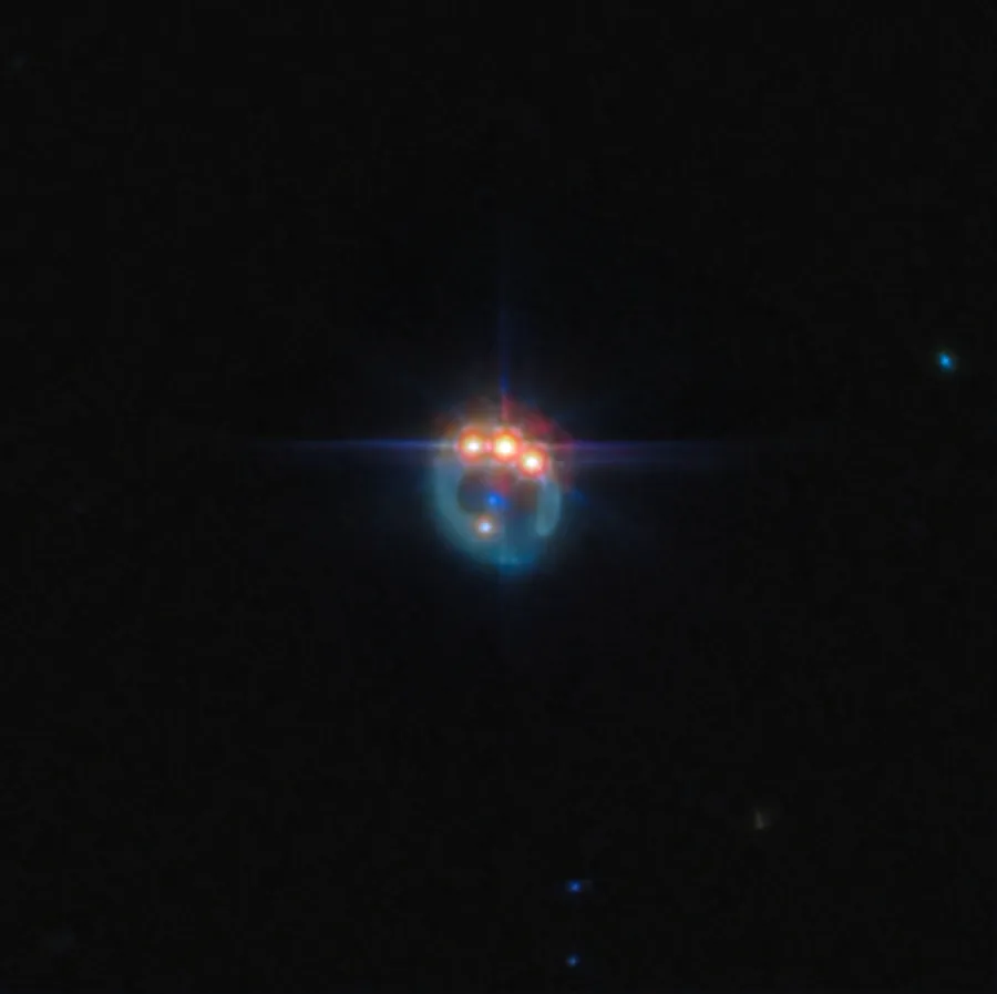 Starlight bending around the powerful gravity of a black hole