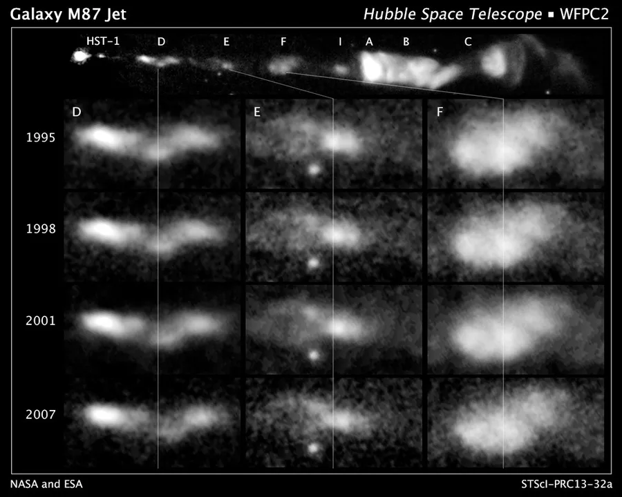 A flat, glowing disc of gas spiralling inward toward a black hole