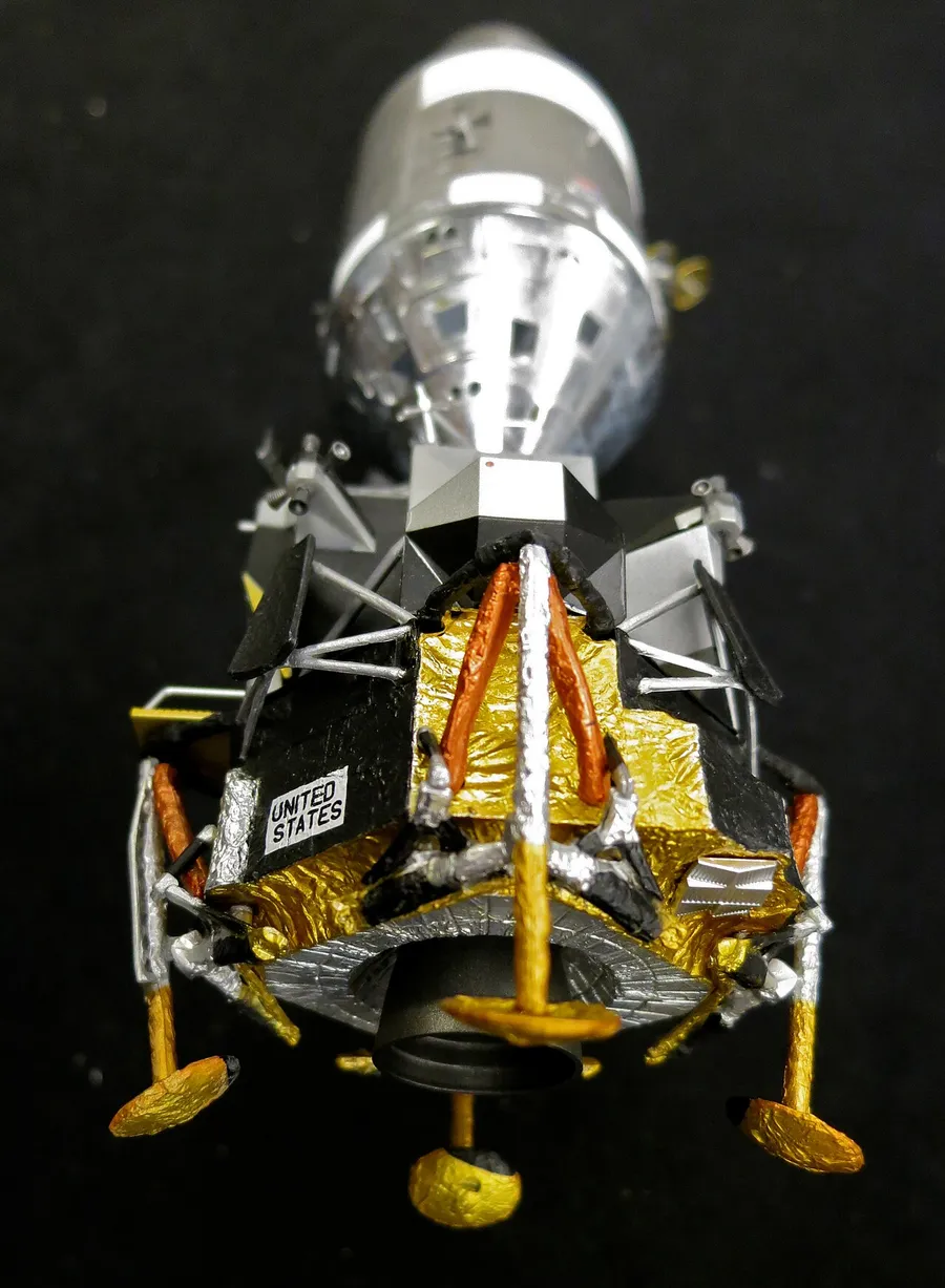 An astronaut bounding across the Moon in its weak gravity
