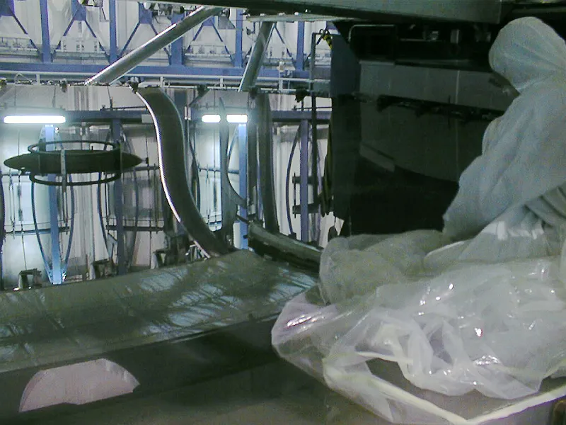 A reflecting telescope using a big curved mirror to gather light